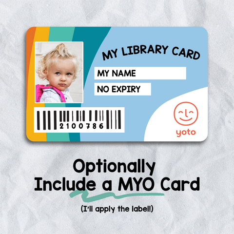 Customized Yoto "Library Card" for Library System (Make your own/MYO card option)