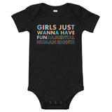 Girls Just Wanna Have Fundamental Human Rights baby short sleeve one piece