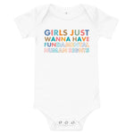 Girls Just Wanna Have Fundamental Human Rights baby short sleeve one piece