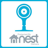 Protected by Nest Cam sticker (outdoor or indoor)