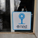 Protected by Nest Cam sticker (outdoor or indoor)