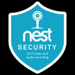 SMALL/Tiny Nest Security Cam Badge/Shield sticker replacement (outdoor or indoor) 1.5" x 1.86"