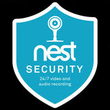 SMALL/Tiny Nest Security Cam Badge/Shield sticker replacement (outdoor or indoor) 1.5" x 1.86"