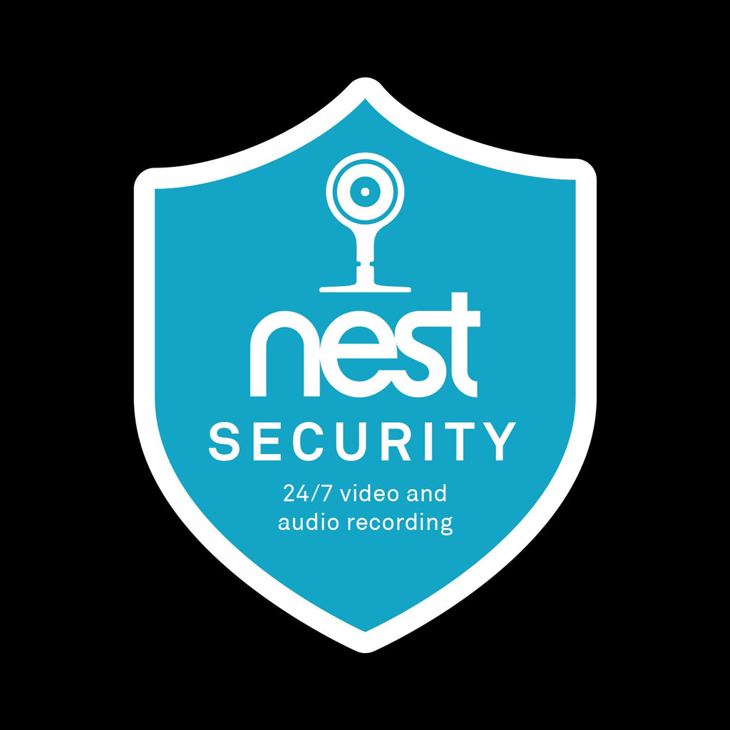 Security Badging Window Nest Security Cam Badge/Shield static window cling (outdoor safe, stic ...
