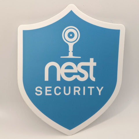 Jumbo/Large 4"x5" Nest Security Cam Badge/Shield sticker replacement (outdoor or indoor)