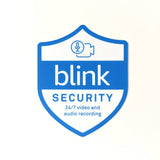 Indoor or Outdoor Blink Doorbell Security Camera Badge/Shield sticker (replacement, additional)